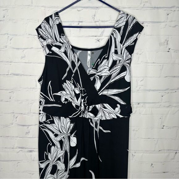 NY Collection size 2XL long black & white dress - Picture 1 of 7